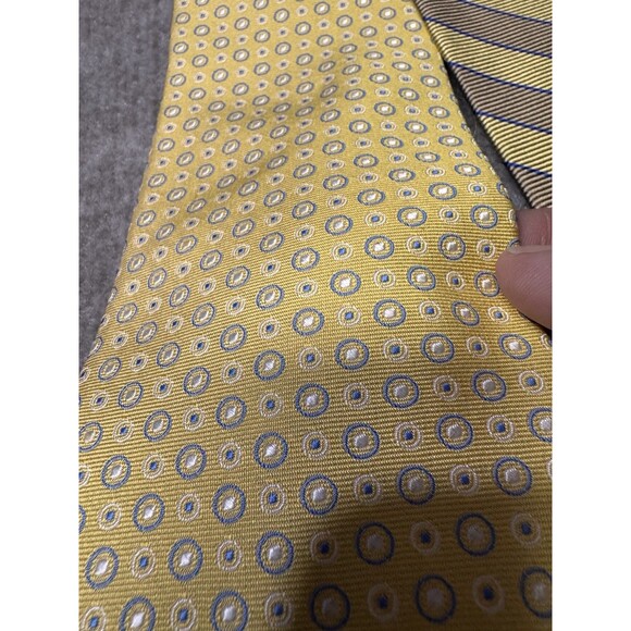 Brooks Brothers Tie Lot of 2: Repp Stripe,‎ Geometric Dots, Both Gold - Picture 9 of 9